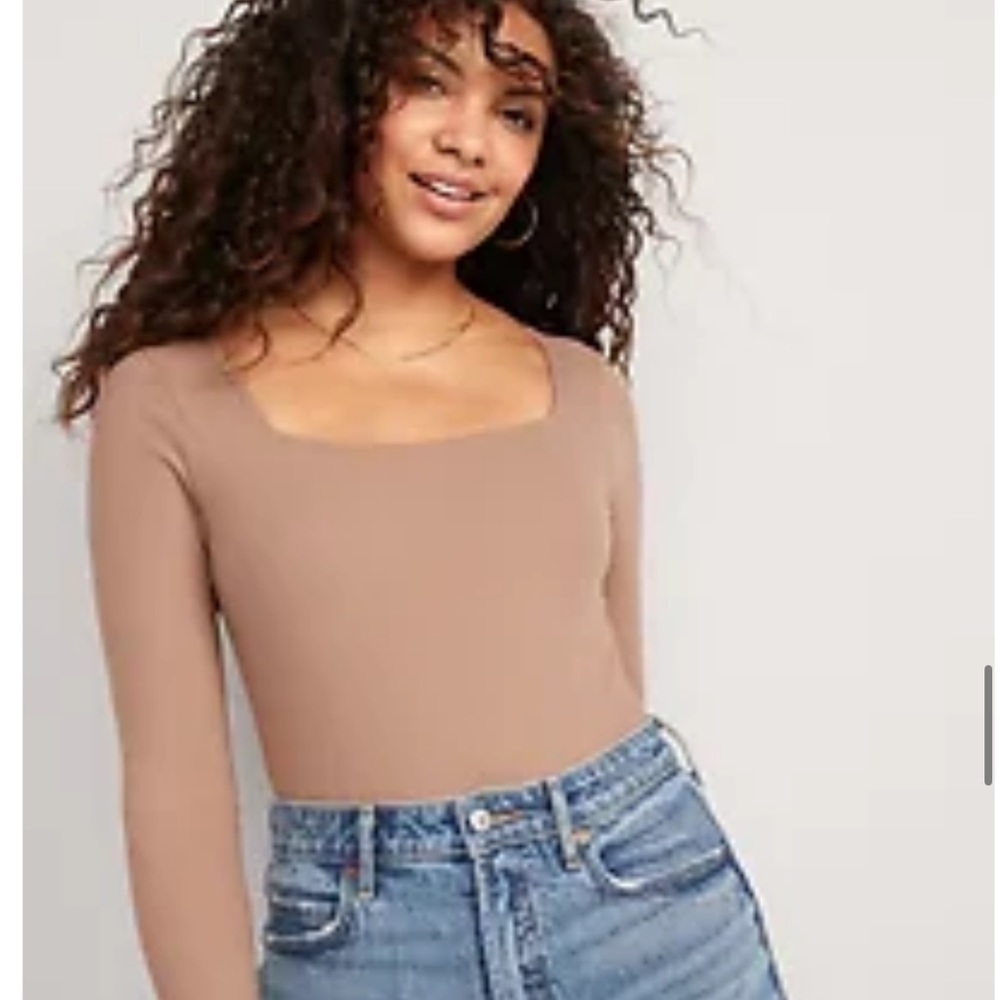 Long-Sleeve Rib-Knit Bodysuit